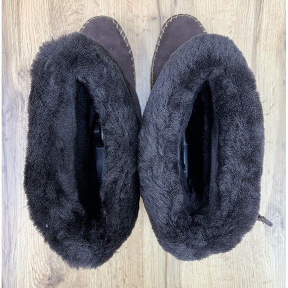 Jessica Simpson Women's Micro Suede Boot Bootie Slippers Fur Lining Brown Size 9 - Picture 12 of 16